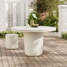 Modway Brion 48" Indoor - Outdoor Patio Concrete Round Dining Table White Outdoor