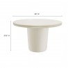 Modway Brion 48" Indoor - Outdoor Patio Concrete Round Dining Table White
