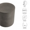 Modway Brion Indoor - Outdoor Patio Concrete Stool Gray 3