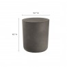 Modway Brion Indoor - Outdoor Patio Concrete Stool Gray 1