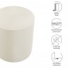 Modway Brion Indoor - Outdoor Patio Concrete Stool White