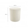 Modway Brion Indoor - Outdoor Patio Concrete Stool White 2