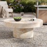 Modway Alora Indoor - Outdoor Patio Concrete Round Coffee Table Yellow 6