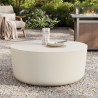 Modway Brion Round Indoor - Outdoor Patio Concrete Coffee Table White Outdoor
