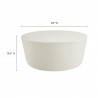 Modway Brion Round Indoor - Outdoor Patio Concrete Coffee Table White 1