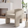 Modway Greer Performance Velvet Upholstered Accent Armchair White