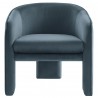 Modway Greer Performance Velvet Upholstered Accent Armchair Blue Front