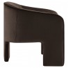 Modway Greer Performance Velvet Upholstered Accent Armchair Brown Side