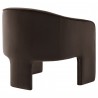 Modway Greer Performance Velvet Upholstered Accent Armchair Brown Back