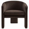 Modway Greer Performance Velvet Upholstered Accent Armchair Brown Front