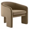 Modway Greer Performance Velvet Upholstered Accent Armchair Gray