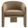 Modway Greer Performance Velvet Upholstered Accent Armchair Gray Front