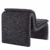 Modway Dune Boucle Upholstered Armless Accent Chair Charcoal Back