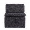Modway Dune Boucle Upholstered Armless Accent Chair Charcoal Front