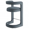 Modway Winslow Performance Velvet Counter Stool Blue Back