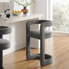 Modway Winslow Performance Velvet Counter Stool Gray