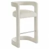 Modway Winslow Performance Velvet Bar Stool White - Modway Winslow Performance Velvet Bar Stool White