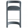 Modway Winslow Performance Velvet Bar Stool Blue Front