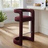 Modway Winslow Performance Velvet Bar Stool Red