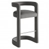 Modway Winslow Performance Velvet Bar Stool Gray