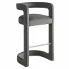 Modway Winslow Performance Velvet Bar Stool Gray - Modway Winslow Performance Velvet Bar Stool Gray