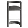 Modway Winslow Performance Velvet Bar Stool Gray Front
