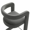 Modway Winslow Performance Velvet Bar Stool Gray Top - Modway Winslow Performance Velvet Bar Stool Gray Top