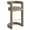Modway Winslow Performance Velvet Bar Stool Taupe