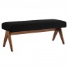 Modway Lyra 47" Boucle Upholstered Bench Black