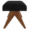 Modway Lyra 47" Boucle Upholstered Bench Black Side