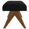 Modway Lyra 47" Boucle Upholstered Bench Black Side - Modway Lyra 47" Boucle Upholstered Bench Black Side