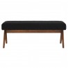 Modway Lyra 47" Boucle Upholstered Bench Black Front
