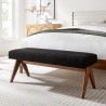 Modway Lyra 47" Boucle Upholstered Bench Black