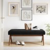 Modway Lyra 47" Boucle Upholstered Bench Black