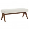 Modway Lyra 47" Boucle Upholstered Bench Ivory
