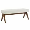 Modway Lyra 47" Boucle Upholstered Bench Ivory - Modway Lyra 47" Boucle Upholstered Bench Ivory