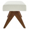 Modway Lyra 47" Boucle Upholstered Bench Ivory Side