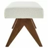 Modway Lyra 47" Boucle Upholstered Bench Ivory Side - Modway Lyra 47" Boucle Upholstered Bench Ivory Side