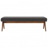 Modway Lyra 63" Fabric Upholstered Bench 