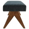 Modway Lyra 63" Fabric Upholstered Bench Blue