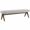Modway Lyra 63" Fabric Upholstered Bench 5 - Modway Lyra 63" Fabric Upholstered Bench 5