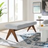 Modway Lyra 63" Fabric Upholstered Bench  11