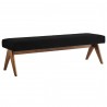 Modway Lyra 63" Boucle Upholstered Bench Black