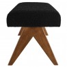 Modway Lyra 63" Boucle Upholstered Bench Black Side