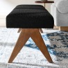 Modway Lyra 63" Boucle Upholstered Bench Black 2