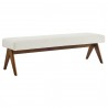 Modway Lyra 63" Boucle Upholstered Bench Ivory