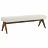 Modway Lyra 63" Boucle Upholstered Bench Ivory - Modway Lyra 63" Boucle Upholstered Bench Ivory