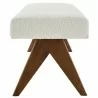 Modway Lyra 63" Boucle Upholstered Bench Ivory Side - Modway Lyra 63" Boucle Upholstered Bench Ivory Side