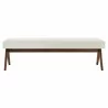 Modway Lyra 63" Boucle Upholstered Bench Ivory Front - Modway Lyra 63" Boucle Upholstered Bench Ivory Front
