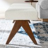 Modway Lyra 63" Boucle Upholstered Bench Ivory